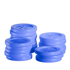 coin money 3d icon illustration