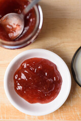 Strawberry jam for a classic breakfast