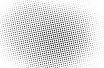 Abstract circular halftone dot pattern with a radial gradient effect, vintage pop art design on a transparent background