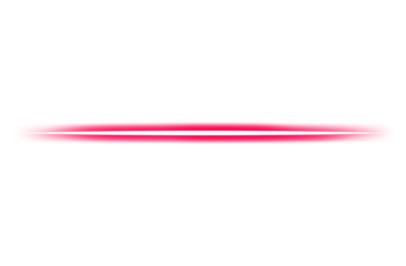 Abstract glowing red horizontal light beam with a futuristic neon stripe graphic design element on a Transparent Background