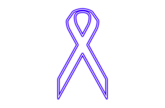 Purple Ribbon on Transparent Background Symbolizing Awareness and Support for Various Causes and Movements