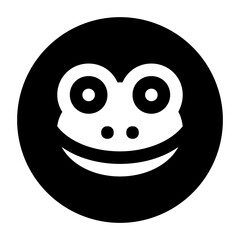 Fototapeta premium black and white illustration of a frog