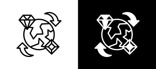 Gemstone Trade whiteblack icon