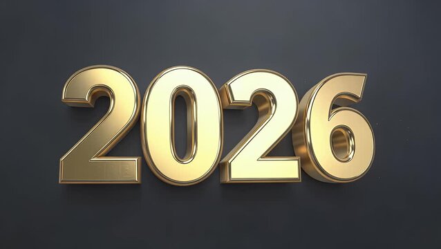 detailed close-up photograph of three-dimensional numerical figures representing the year 2026 crafted from