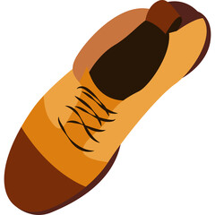 Brown Leather Ankle Boot With Laces Against White Background Ideal For Casual Wear