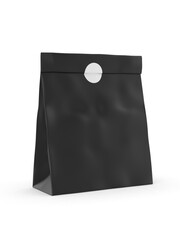 Blank Craft Paper Bag Packaging For coffee beans dry fruits and other food items. 3d illustration.