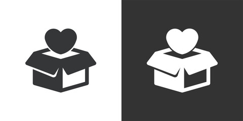 Gift icon. Solid glyph series icon