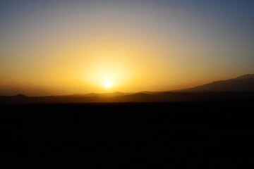 Sunrise Over the Tianshan Mountains. Central Asia