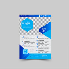 Fototapeta premium Corporate business flyer template design flyer in A4 size promotion, advertise, publication, cover page.