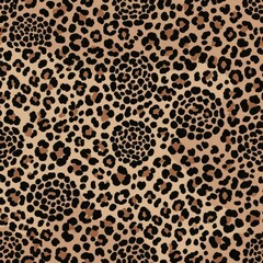 Seamless spotted texture resembling a wild animal pattern, offering exotic allure and primal