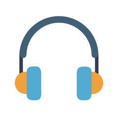 Isolated stylish headphones graphic on black backdrop, a simple digital illustration