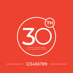 30 Th Anniversary Logo collection gradient Vector Template Illustration