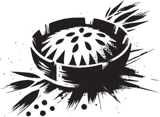 Elegant sumi-e illustration of Sardinian fregola dish with minim