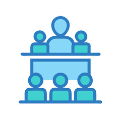 Hierarchical Structure Icon Illustrating Team Leadership and Management