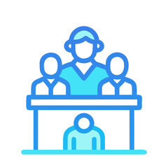 Simple Icon of A Meeting or Organization Team
