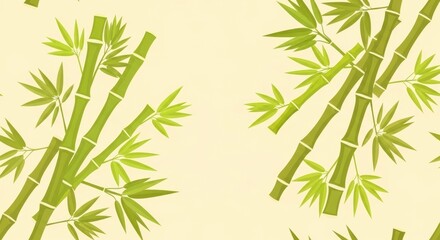 Tranquil bamboo grove illustration offering a sense of nature and subtle elegance