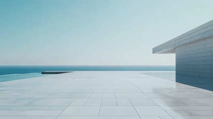 Obraz premium Modern Coastal Infinity Pool Architecture