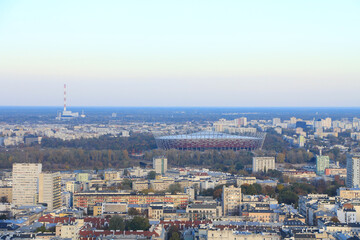 Bird’s Eye View of Warsaw, Poland