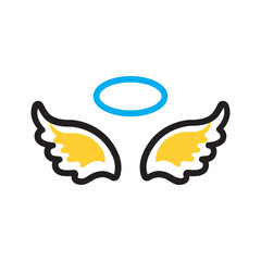 Vector multi color icon for Angel