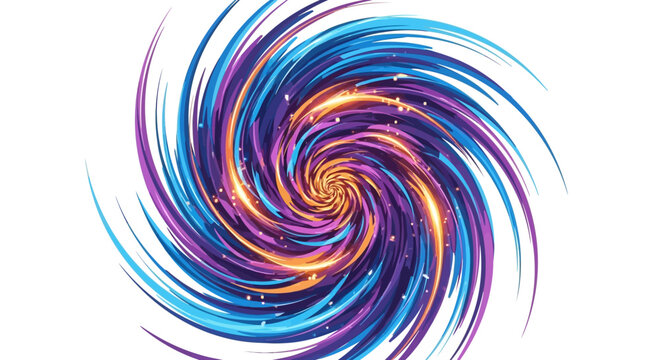 Remolino abstracto de colores vibrantes con destellos de luz y energ&iacute;a.