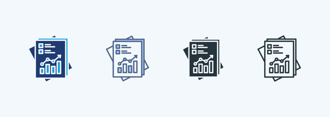 Statistics Multiple Style Icon Collection