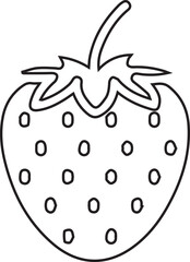 Strawberry Icon Vector: Fresh Fruit, Healthy Eating, Summer Harvest on Transparent Background for Food, Desserts, and Organic Produce Design