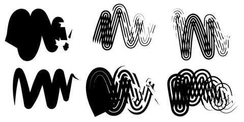 Naklejka premium Realistic Brush Stroke Icon Pack