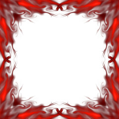 Abstract Red Flame Frame Border