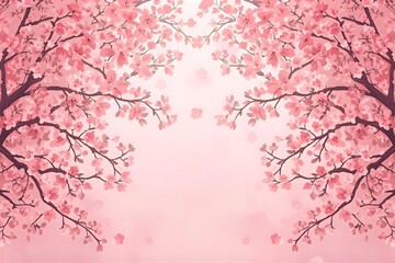 Fototapeta premium sakura flower frame background