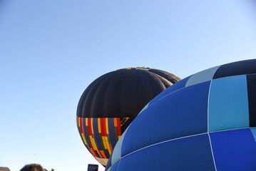 Balloons Being Inflated at Hot Air Balloon Festival