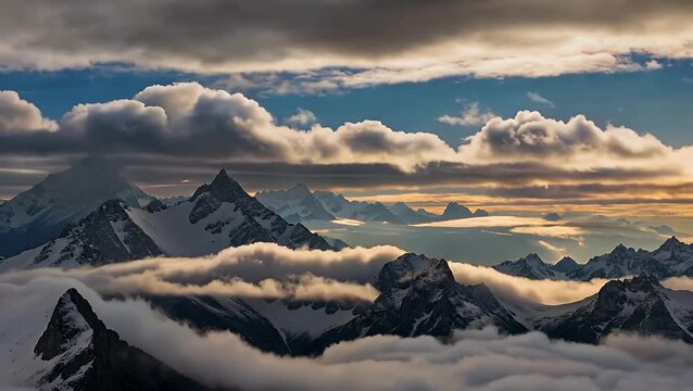 series of elevated landforms outlined against a sky filled with intense and turbulent weather