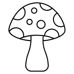 Mushroom Line Drawing Vector Minimal Food Concept and Modern One Line Design