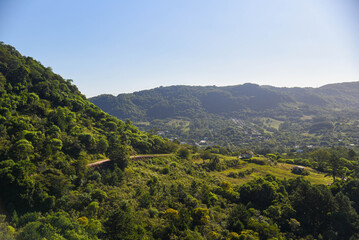 Landscape of Serra Geral Hills in Central Rio Grande do Sul, Brazil