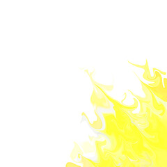 Abstract Yellow Liquid Flame Border