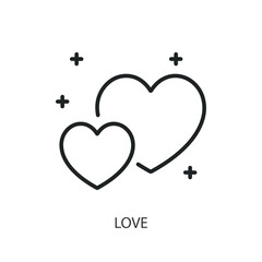 Love thin line icons. Original vector illustration.