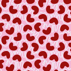 pattern with red hearts