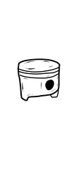 vector illustration of a piston