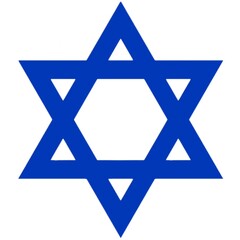 Israel state flag with the star of david
