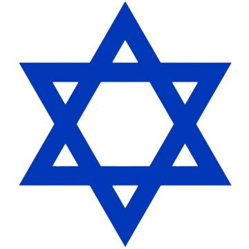 Israel state flag with the star of david