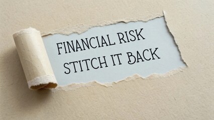 Conceptual image of financial risk management with ripped paper revealing a call to action for recovery and resilience in investments
