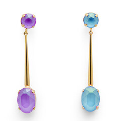 Ear rings-fancy earring-new design-beautiful-modern earring-stylish-round earring-fashionable-model earring-modular-pink-blue-white background.