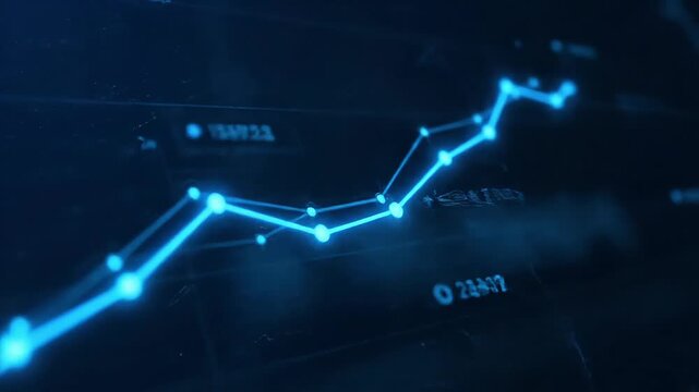 Upward trend graph, visual representation of business growth, market analysis, financial performance, economic progress, and strategic analysis for data-driven decisions - Powered by Adobe