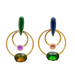 Ear rings-fancy earring-new design-beautiful-modern earring-stylish-round earring-fashionable-model earring-modular-pink-orange-green-white background