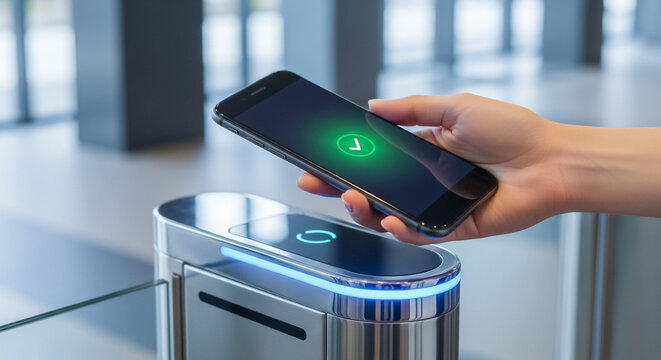 スマートフォンによる非接触認証とセキュリティゲート