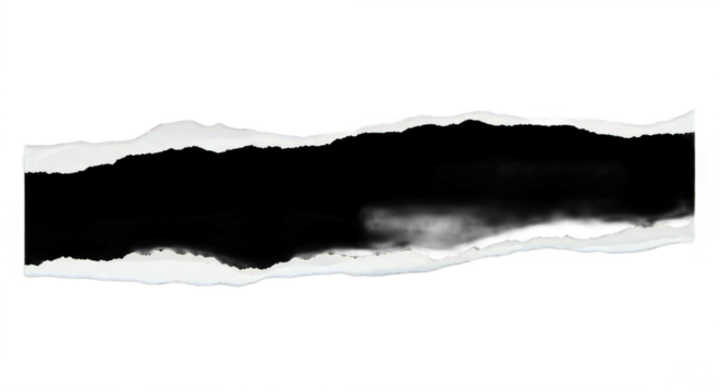 Striking torn white paper edges frame design element for bold creative projects and dynamic backgrounds perfect for adding texture