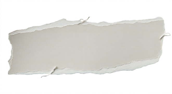 Stylish torn paper element with delicate fiber details provides an artistic touch for your design projects and unique creative compositions