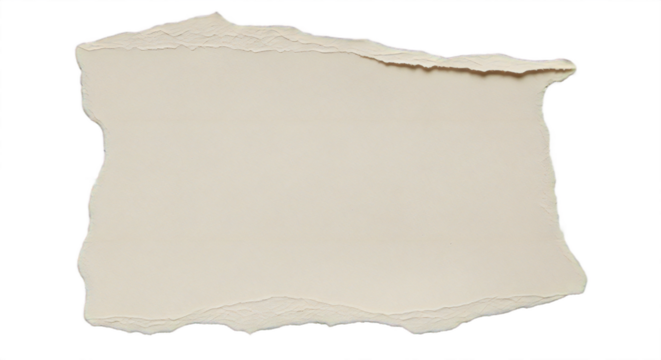 Distressed paper texture with torn edges provides a vintage scrapbook aesthetic for creative design projects and artistic collages, ready for text