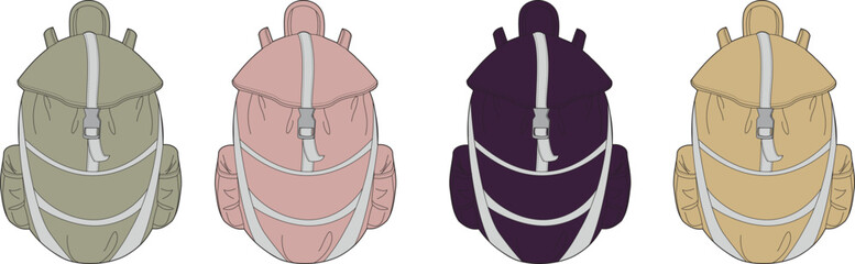 Diverse Backpacks in Various Colors A Collection of Stylish and Functional Designs