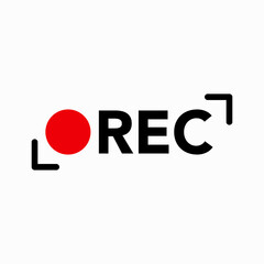 Red recording Camera icon Vector illustration