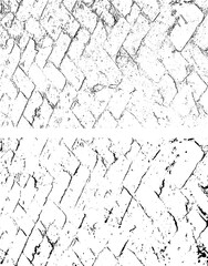 Vintage old brick wall texture with broken architecture background,